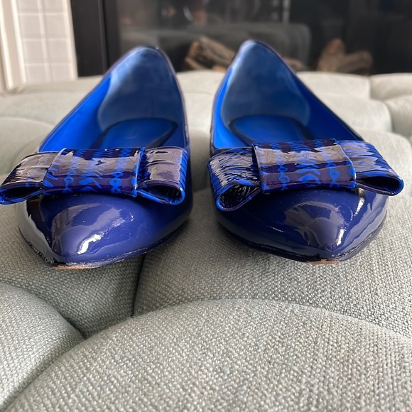 Coach Wesley Blue Patent Leather Flats - Picture 4 of 16
